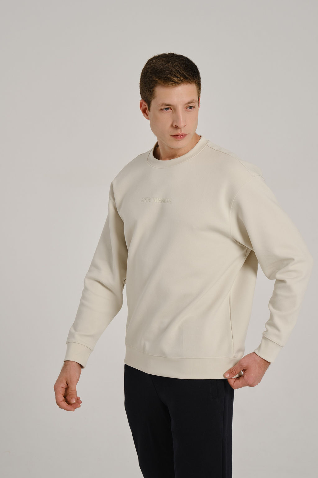 Свитшот Бежевый COMMUTE Sweatshirt - Anta фото 3