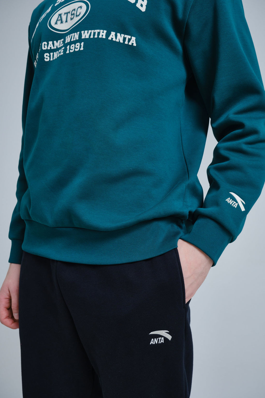 Свитшот с флисом Зелёный - Anta фото 5