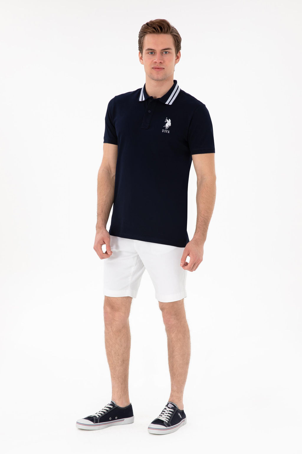 Erkek Slim Fit Polo Yaka Lacivert Basic Ti__rt Sepette S_rpriz _ndirim - U.s. polo assn фото 4