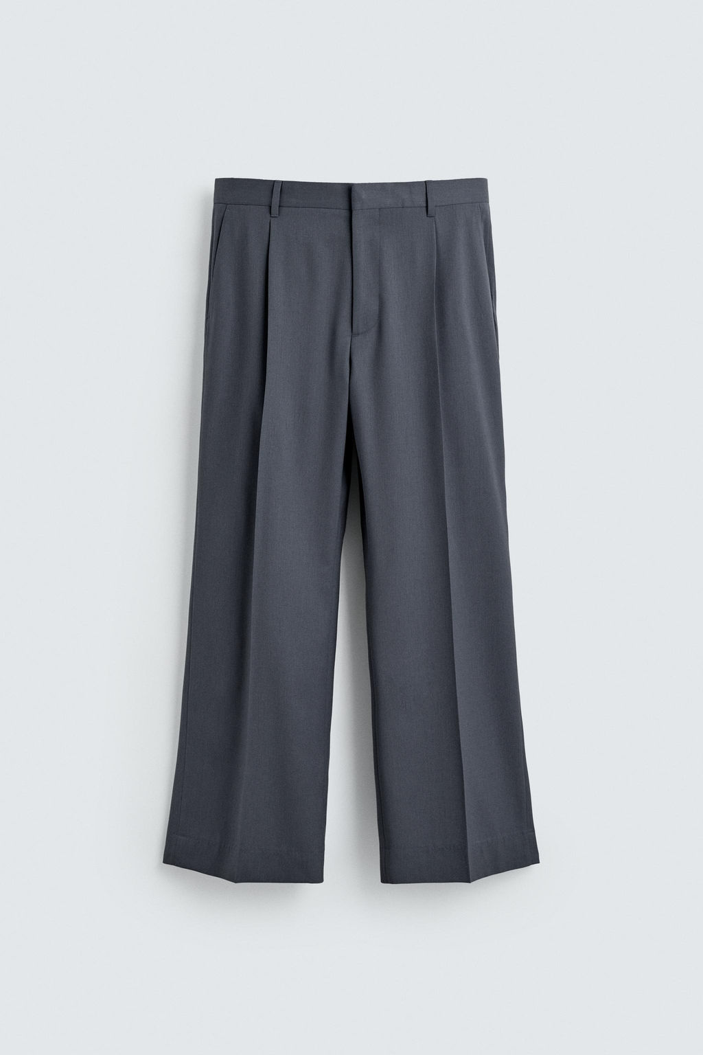 PANTAL?N TRAJE FLARE FIT CON LANA / Azul - Zara фото 5