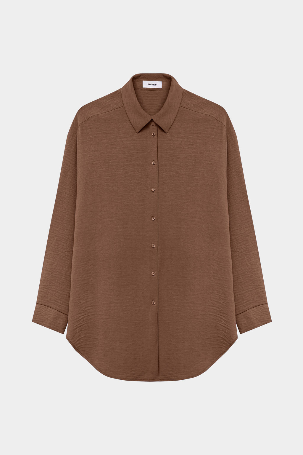 Рубашка оверсайз из жатого хлопка - Mollis фото 7
