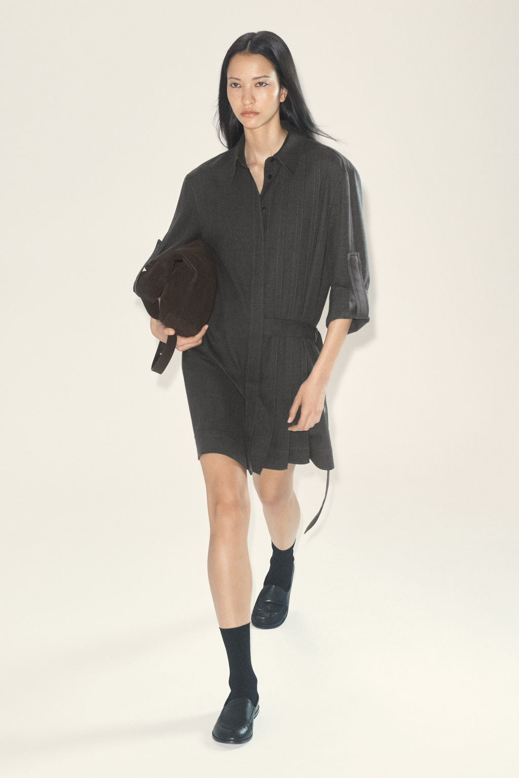 VESTIDO CAMISERO DE LANA CON TABLAS - H&m фото 8