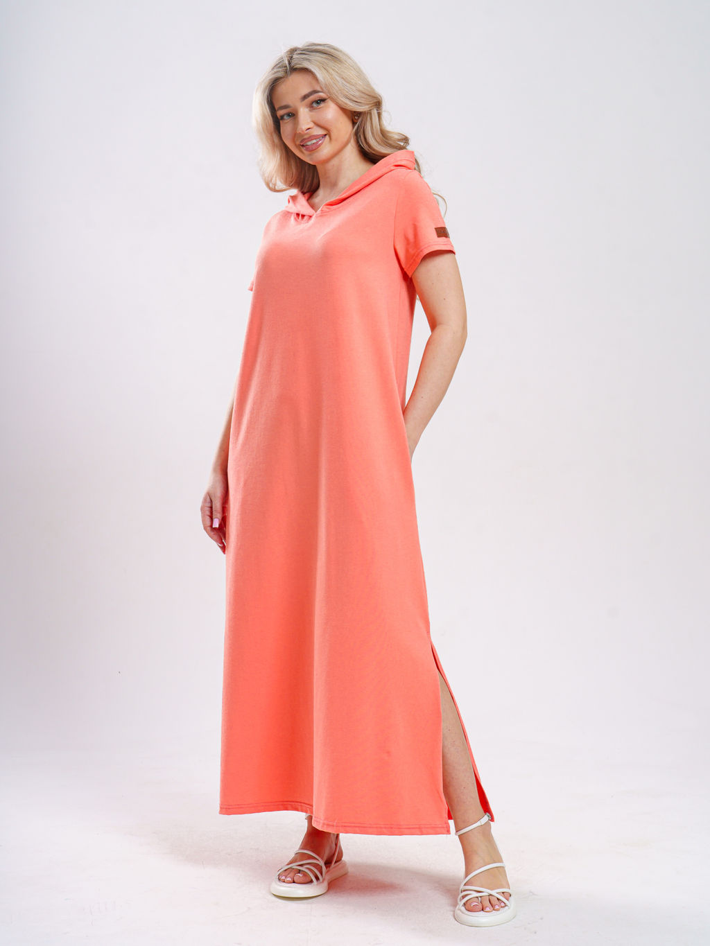 970 Платье-мантия из турецкого хлопка с лайкрой пенье - Svetekst фото 14