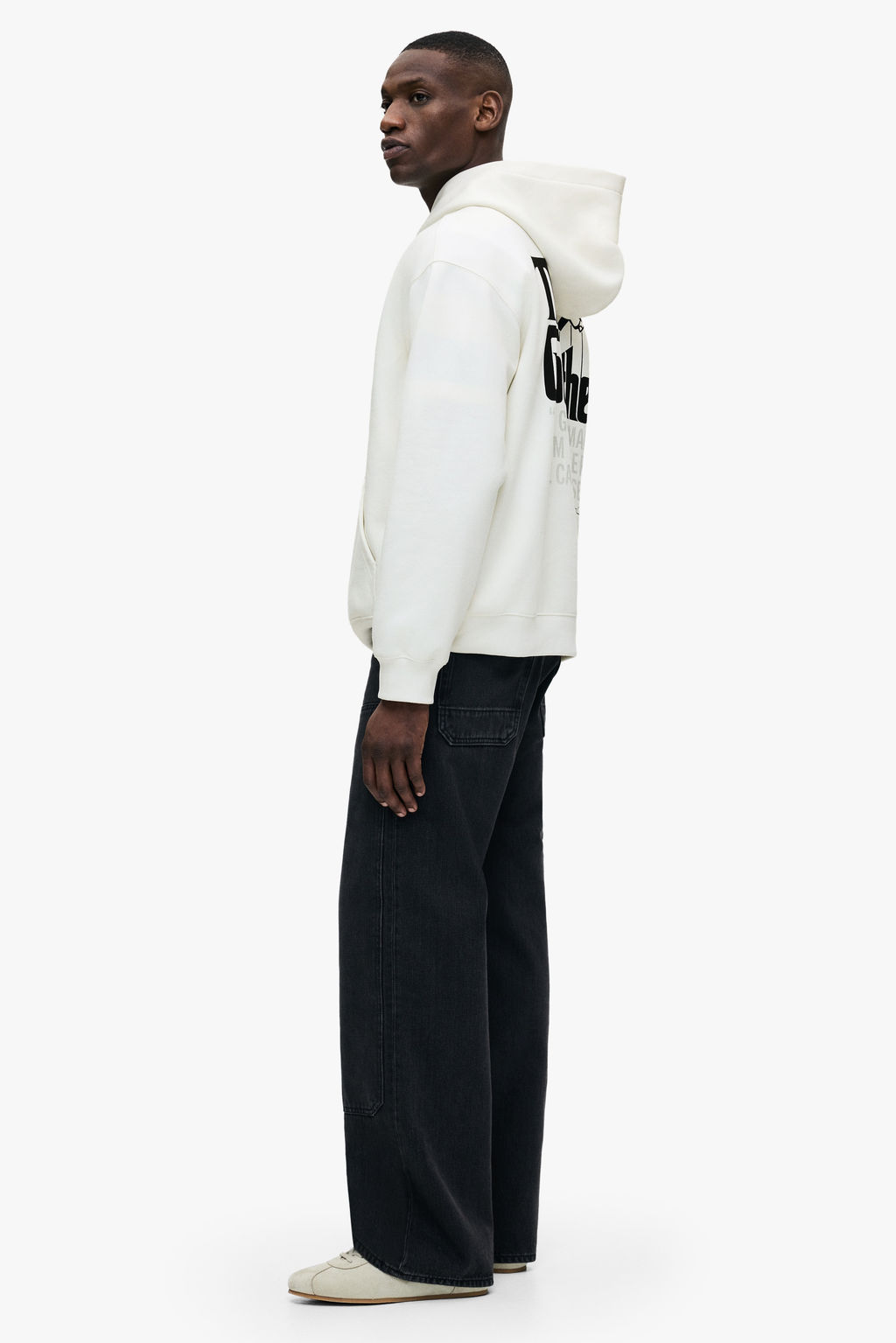 Sudadera estampada con capucha Loose Fit - H&m фото 9