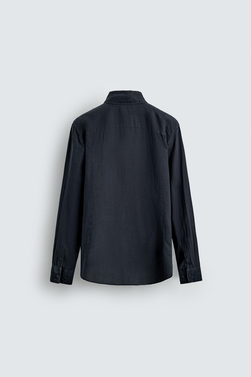 CAMISA REGULAR FIT 100% LINO / Marino - Zara фото 7