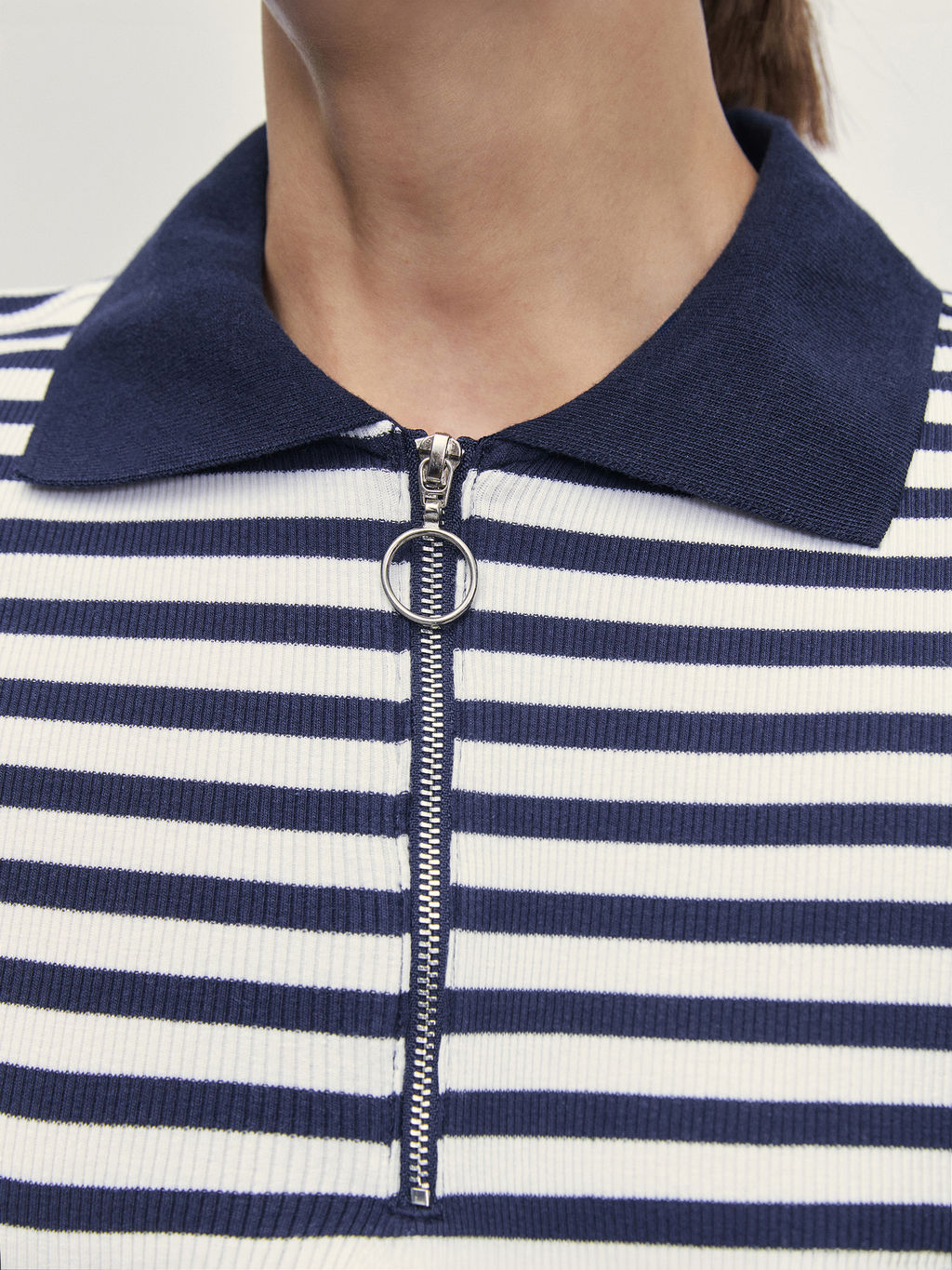 Футболка-поло в полоску / Zarina  фото 6