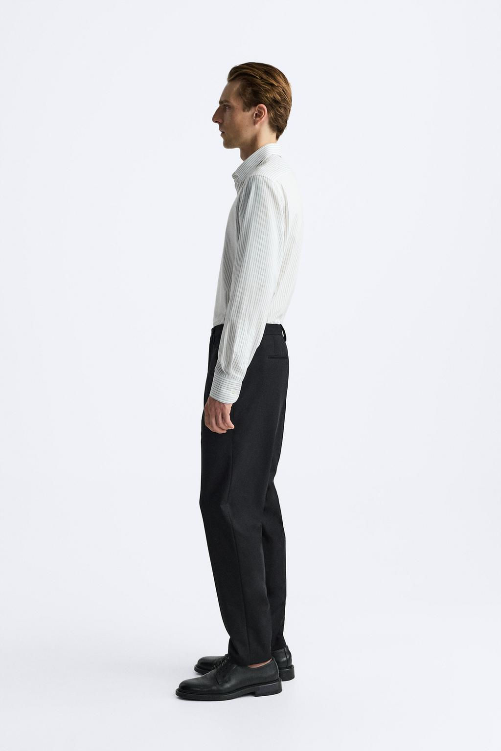 STRIPED COTTON - LYOCELL SHIRT - Zara фото 4