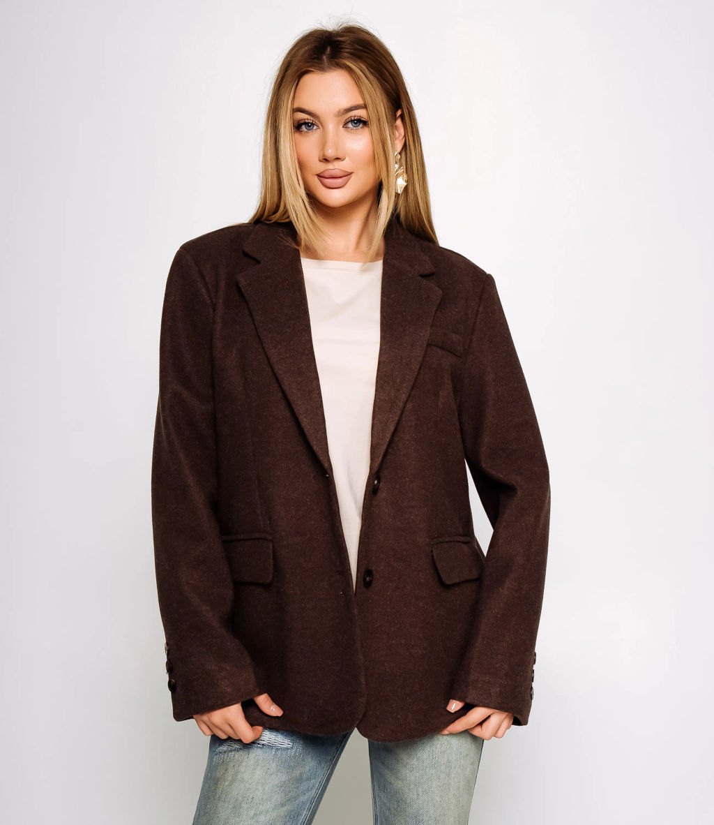 Пиджак #КТ55757, шоколадный