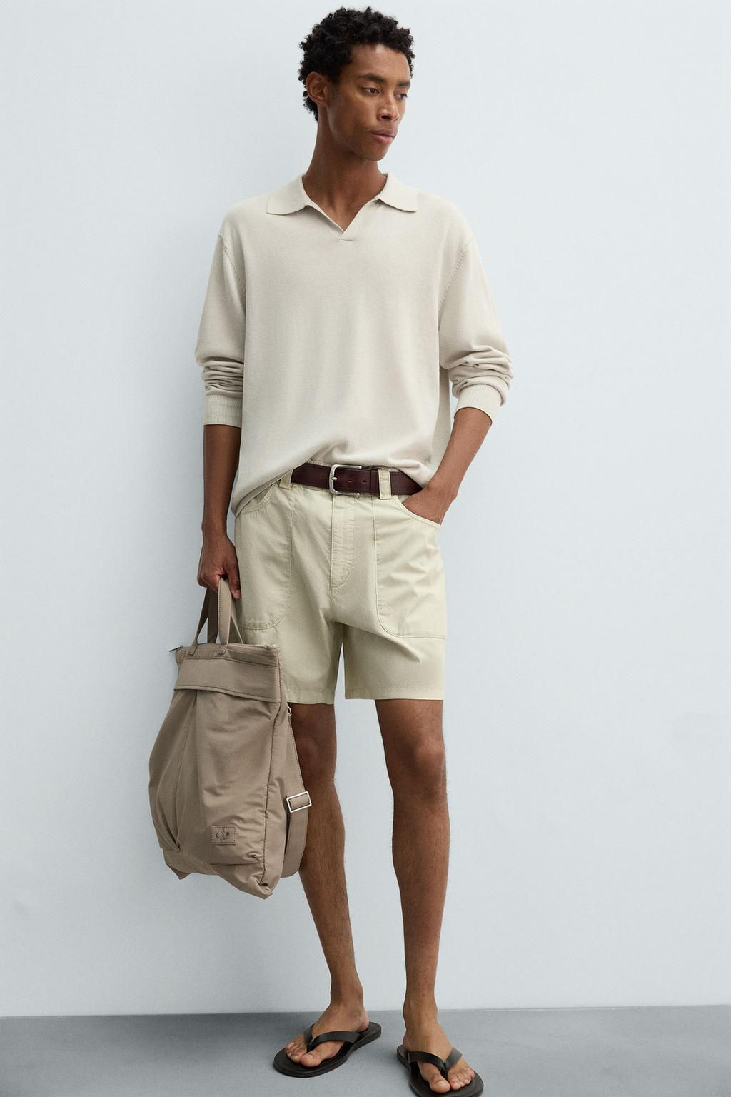 WASHED COTTON BERMUDA SHORTS - Zara фото 35