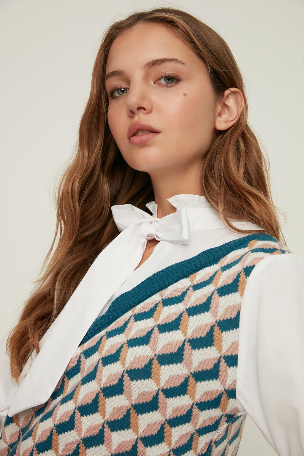 TRENDYOLMILLA Lacivert Mini Triko Gomlek Garni Detayl? Elbise TWOAW22SV0122  фото 12