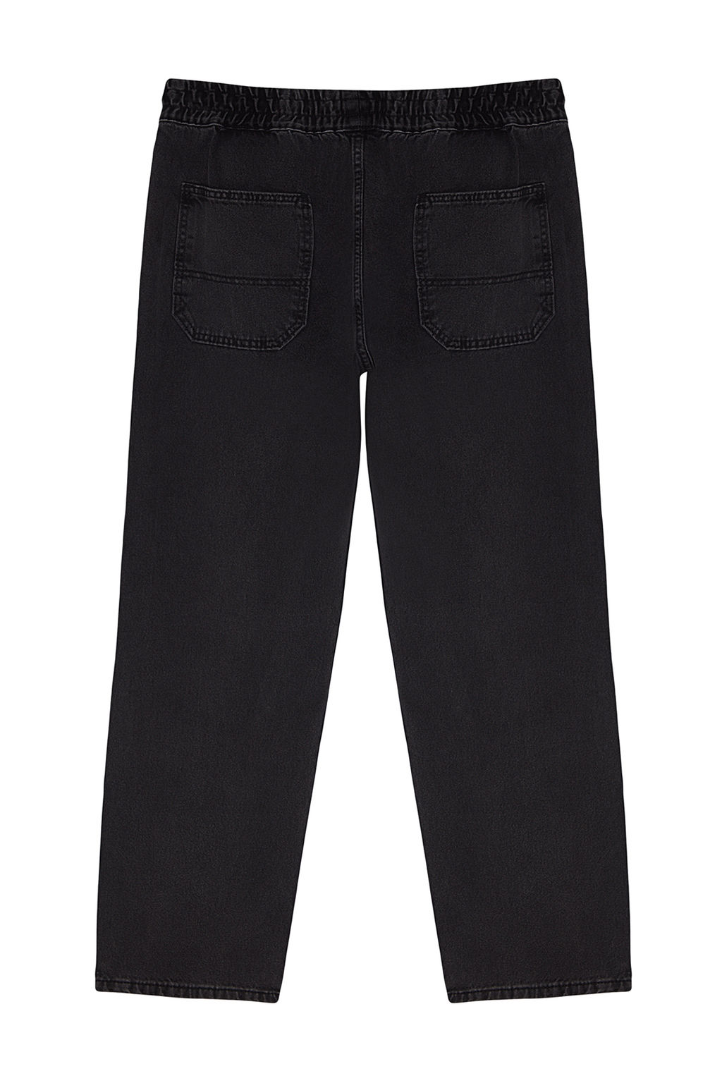 TRENDYOL MAN Siyah %100 Pamuk Regular Fit Beli Lastikli Jeans Bol Kot Pantolon TMNAW24JE00025 - Trendyolmilla фото 16
