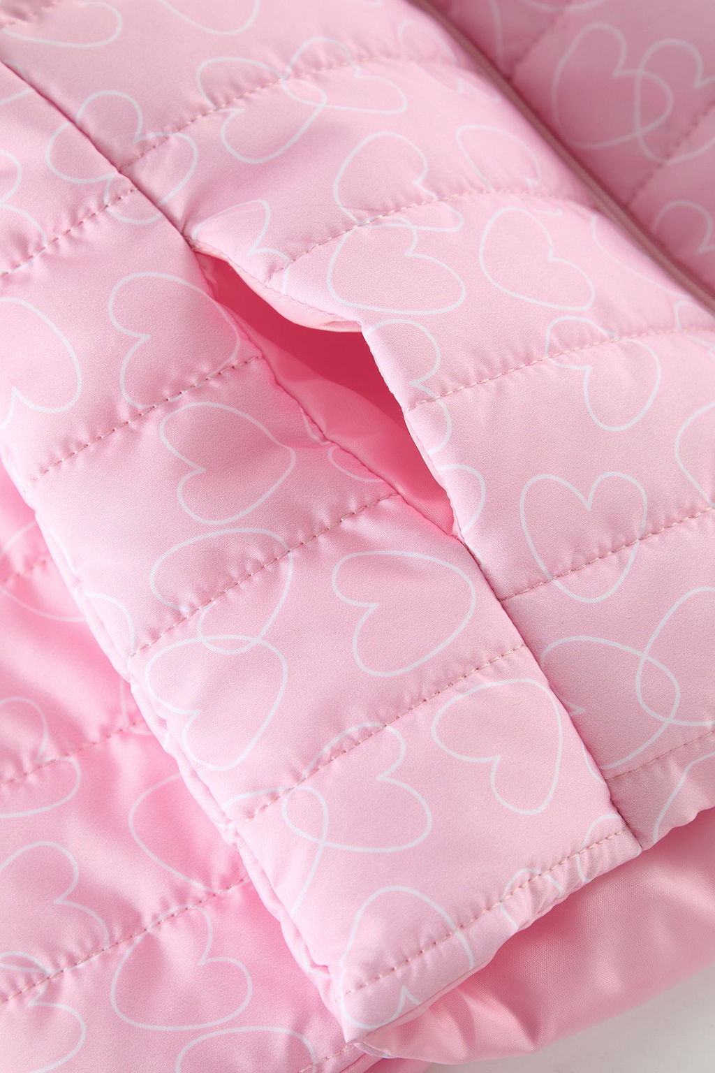 Pembe K?z Cocuk Desenli Kapusonlu Sisme Mont TKDAW25MO00015 - Trendyolmilla фото 2