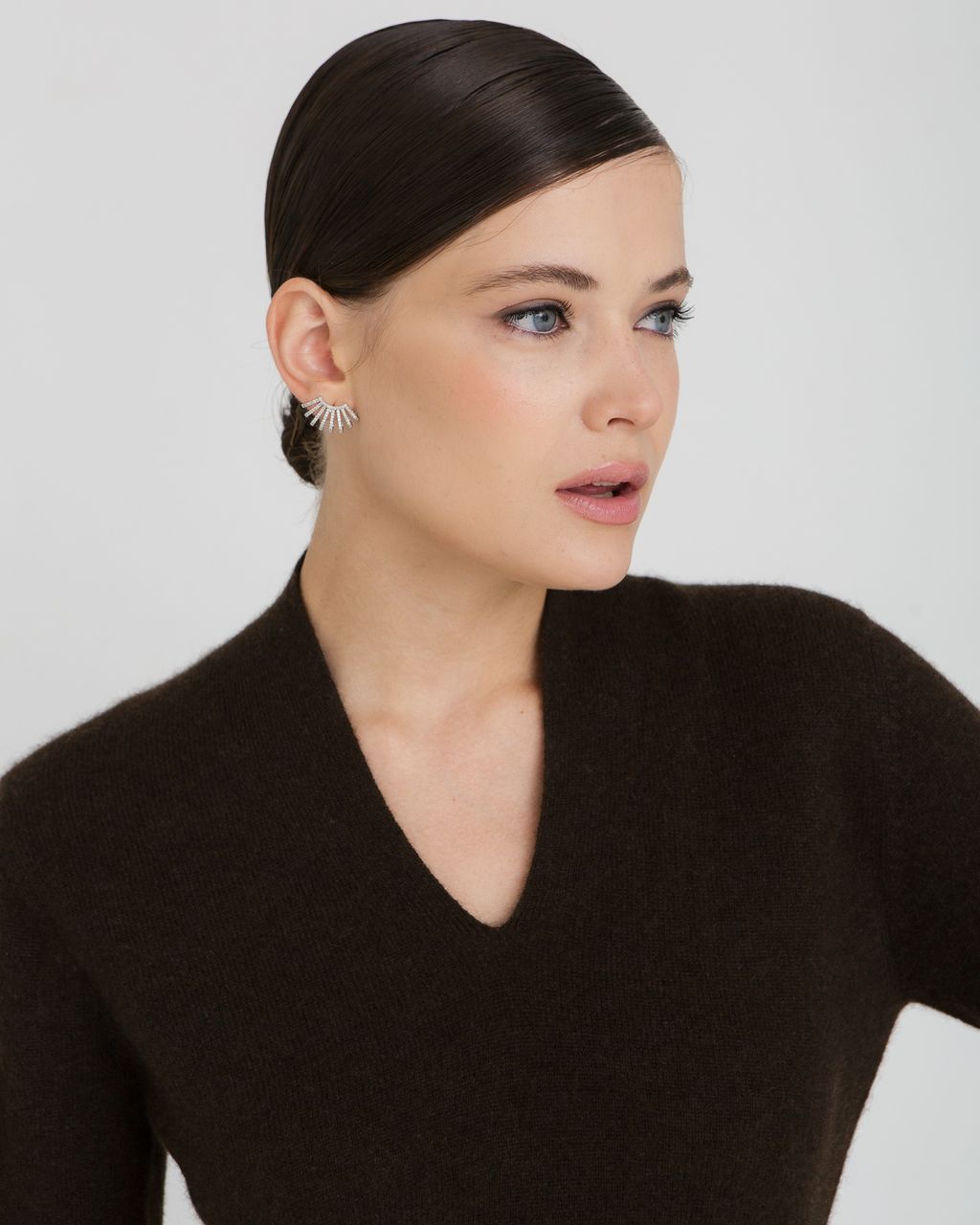 Платье из пуха яка 13123 темно-коричневое