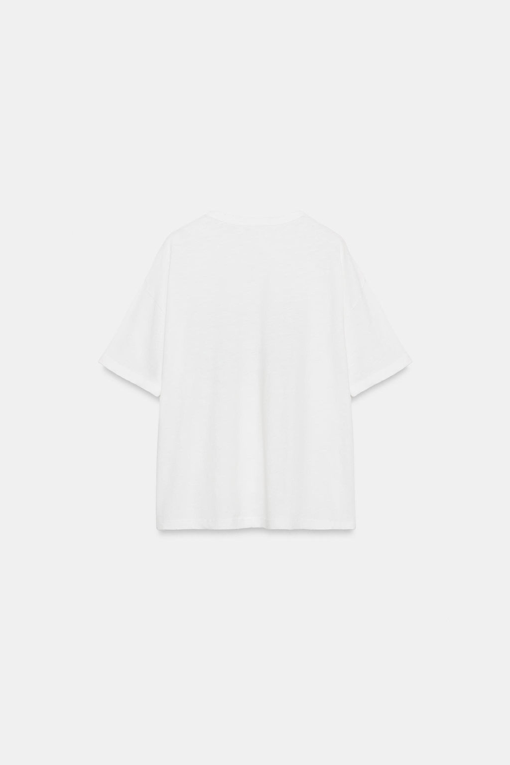 CAMISETA OVERSIZE ROTOS TEXTO / Blanco roto - Zara фото 5
