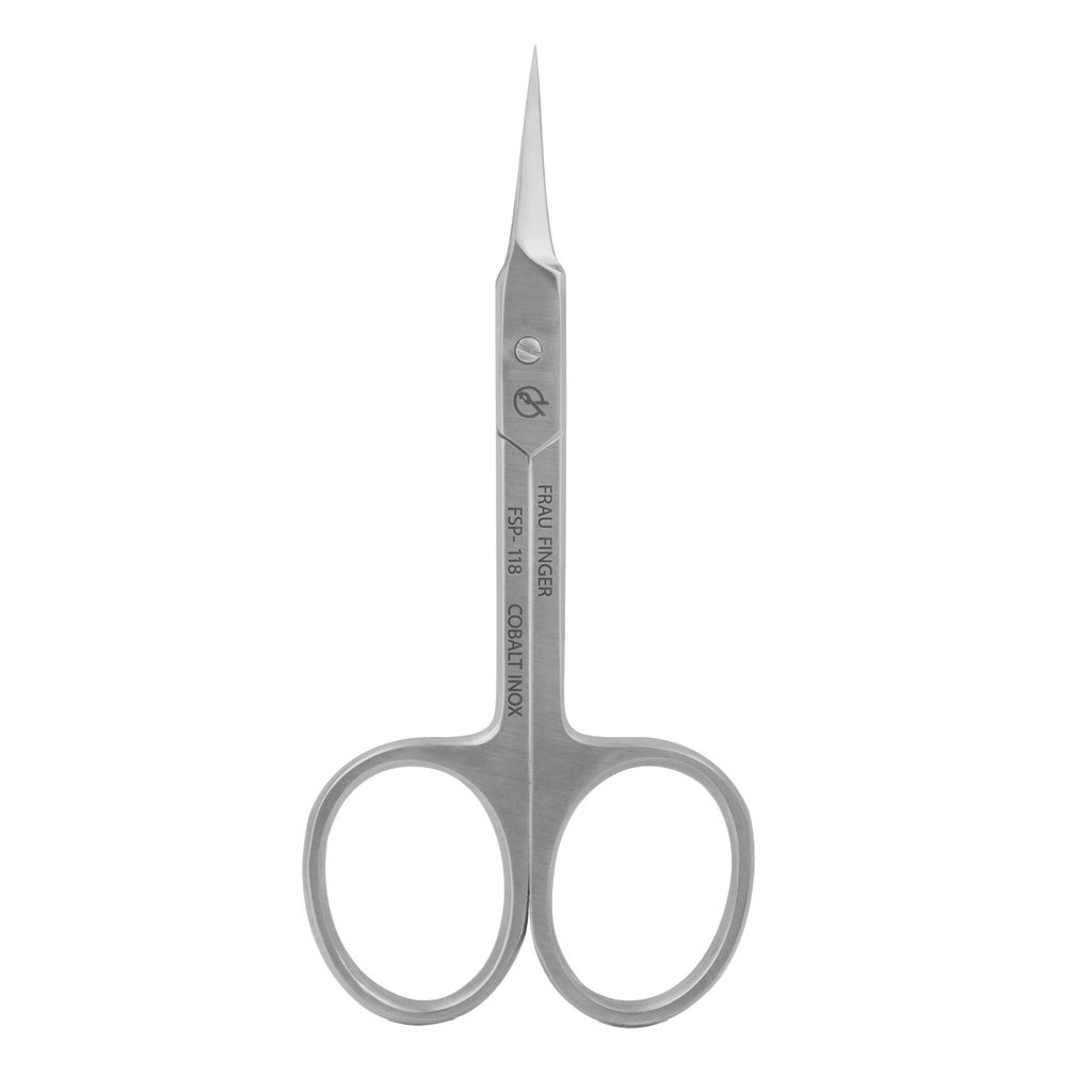 Frau Finger Ножницы маникюрные для кутикулы изогнутые / Professional FSP-118DP, матовые, ручная заточка, 10 см