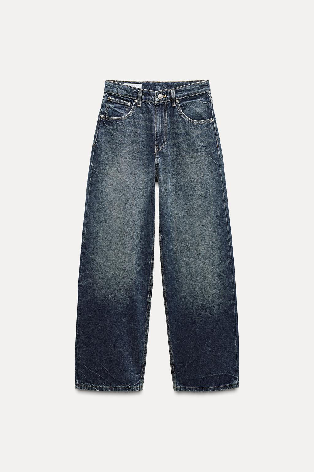 RELAXED OVERSIZE TAPERED HIGH-WAIST TRF JEANS - Zara фото 7