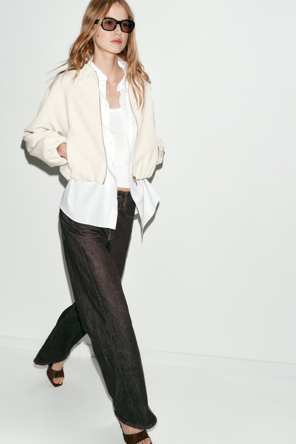 PUFF-SLEEVE JACKET WITH ZIP - Zara фото 4