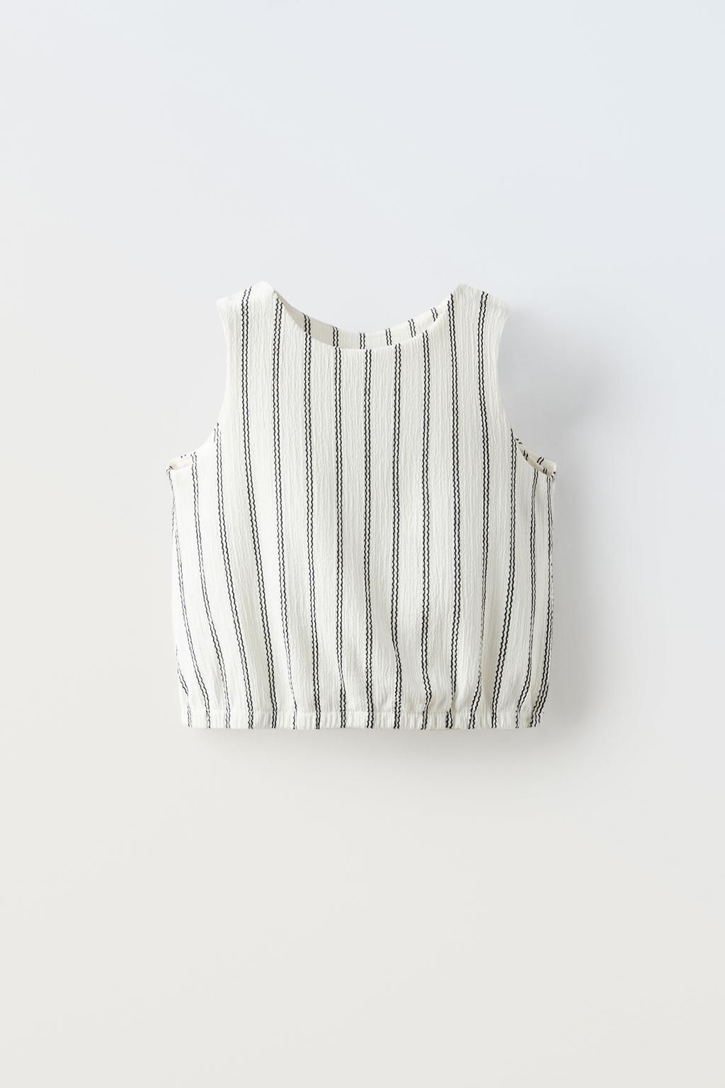 STRIPED TEXTURED TOP AND SKIRT CO-ORD - Zara фото 2