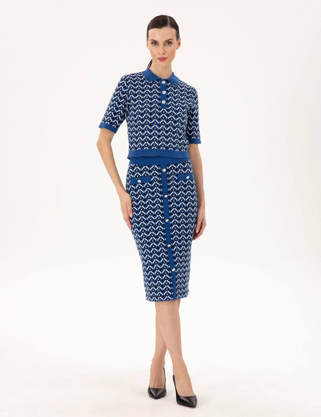 Saks Kalem Fit Triko Etek