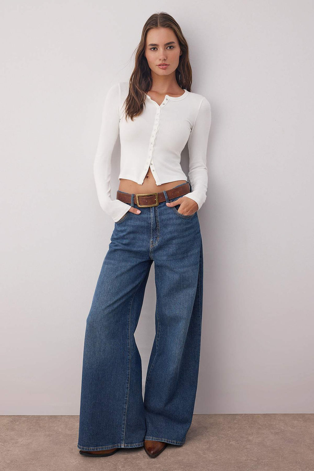 Ekru Onu Full C?tc?tl? Fitted/Vucuda Oturan Orme Bluz TWOAW26BZ00193