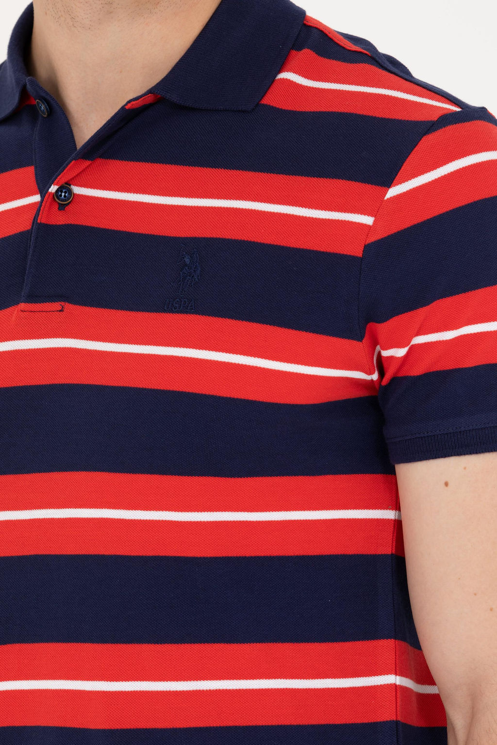 U. S. Polo Assn Мужская темно-синяя футболка с воротником-поло - U.s. polo assn фото 7