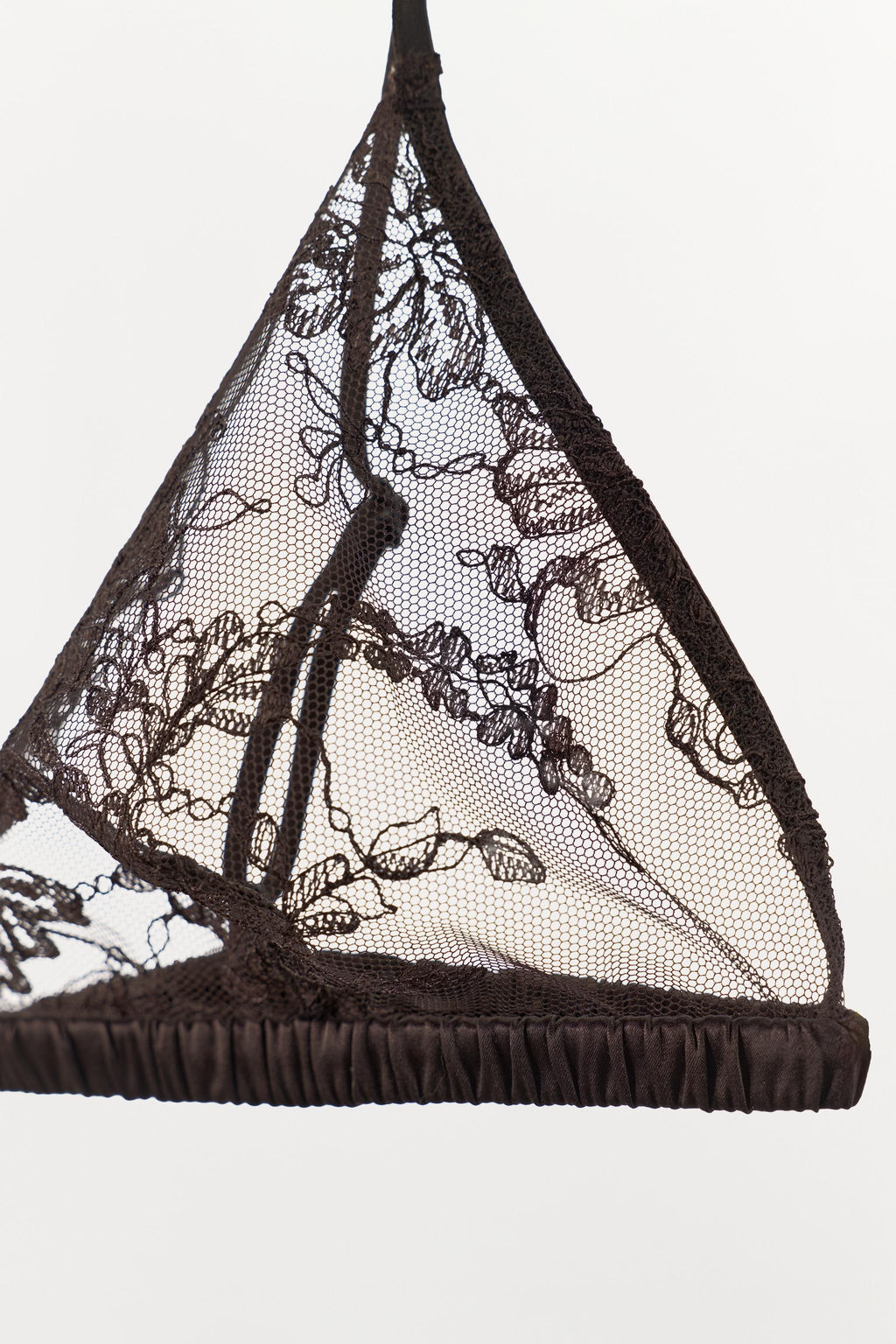 TRIANGLE BRA WITH CONTRAST LACE - Zara фото 9