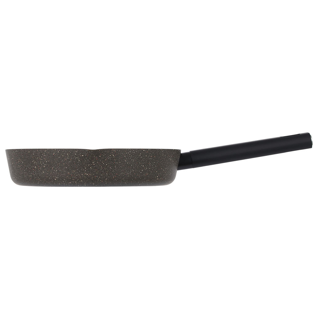 51447 WERNER Сковорода ORGANIC STONE STYLE 26x5,3 см с индукционным дном, с двухслойным антипригарным покрытием Pfluon, бакелитовая ручка с покрытием Soft Touch. Цвет: коричневый. Материал: прессованный алюминий. Толщина стенок и дна: 2,8 мм.  фото 2