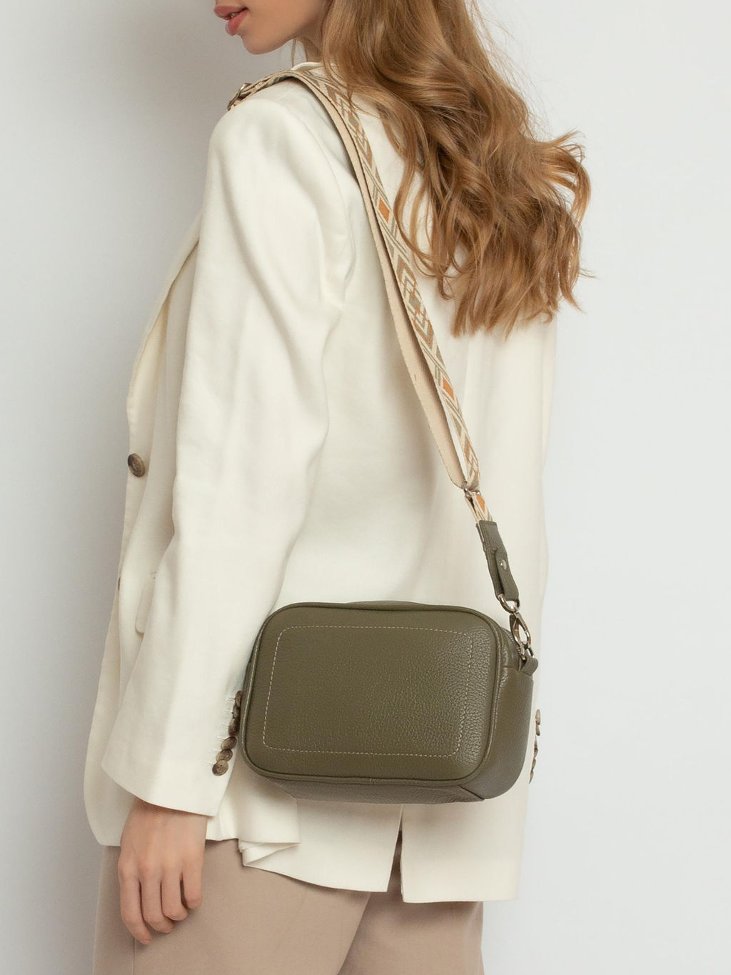 Женская кожаная сумка Richet 3154LNT 630 Зеленый