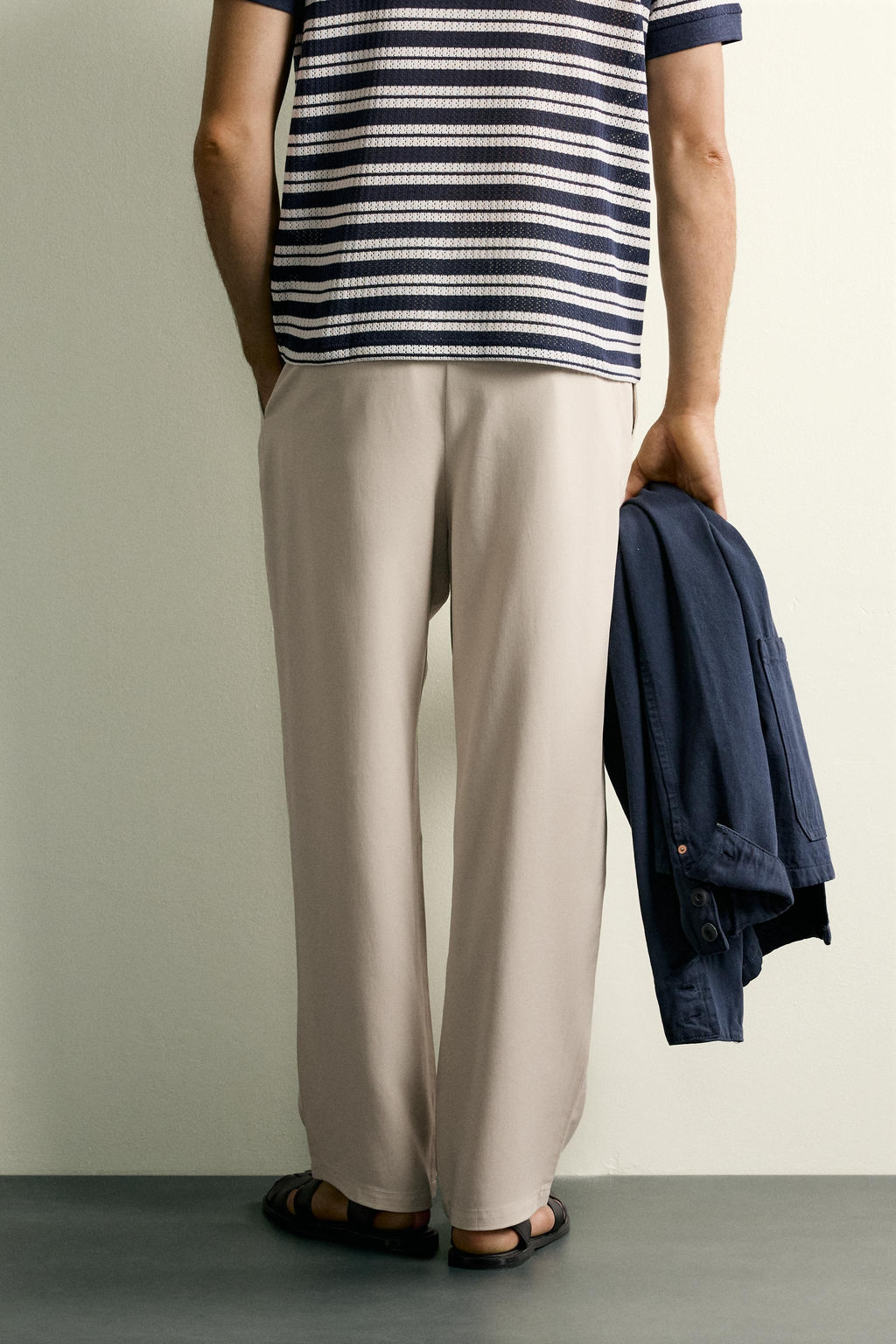 PANTAL?N RELAXED FIT 100% LYOCELL / Beige - Zara фото 3