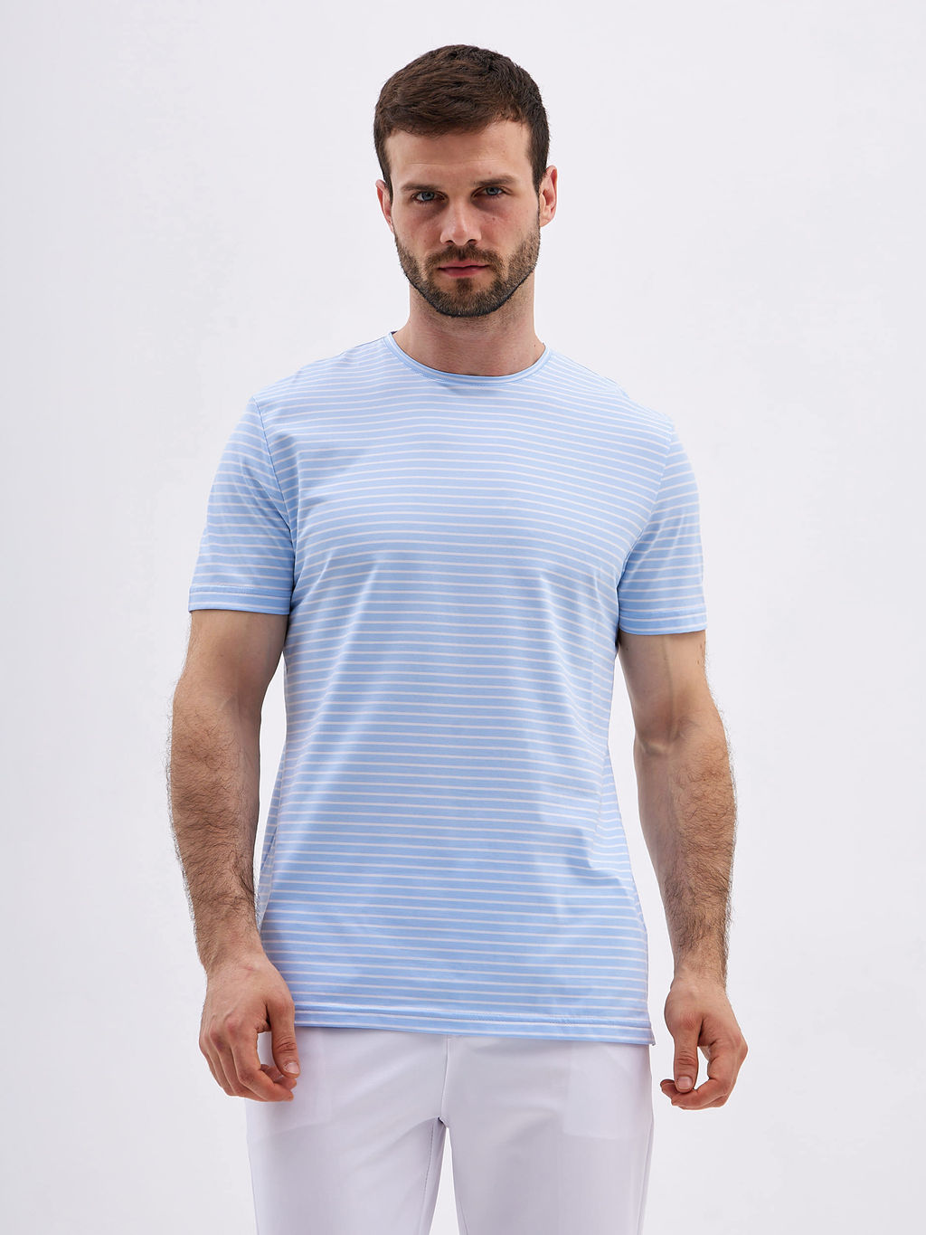 Футболка мужская короткий рукав GREG G145-PD4T-LT0110 (голубой)  фото 8