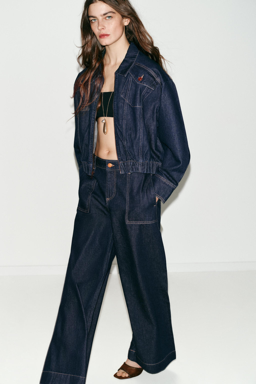 Z1975 DENIM BOMBER JACKET - Zara фото 14