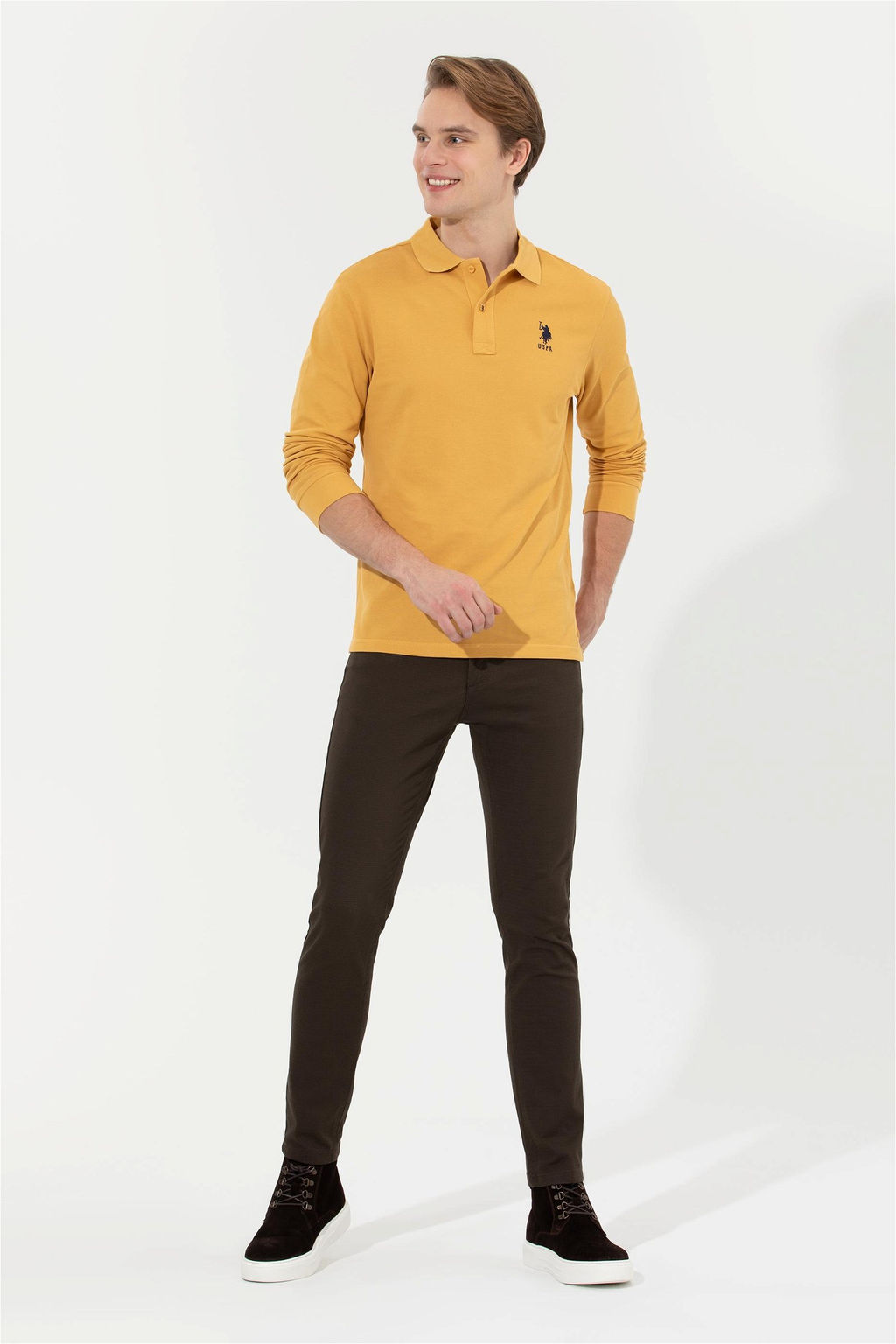 U. S. Polo Assn / Мужские темно-хаки брюки чинос - U.s. polo assn фото 8