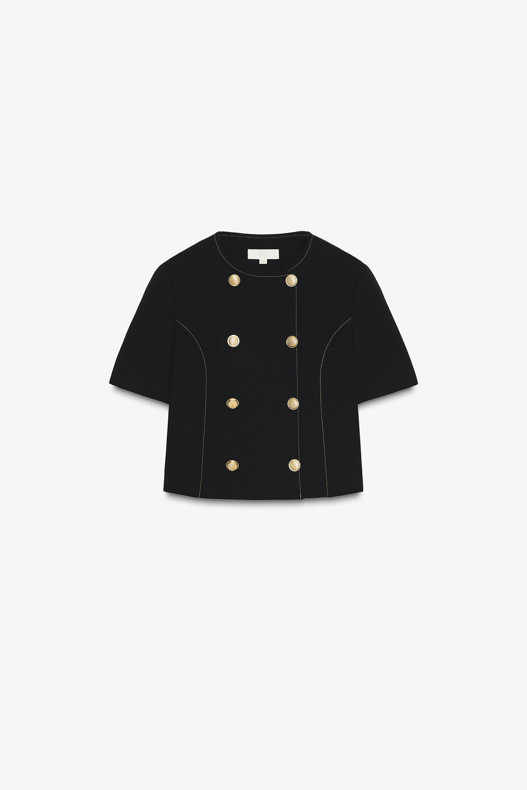 CONTRAST STITCH SHORT SLEEVE BLAZER - Zara фото 16