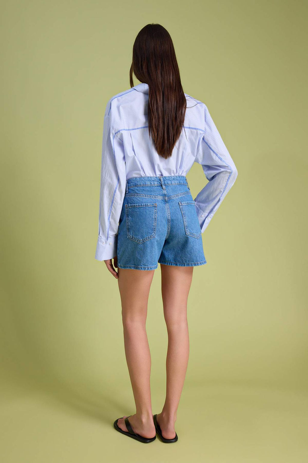 Siyah City Boy %100 Pamuk Denim Sort TWOSS26SR00170 - Trendyolmilla фото 18