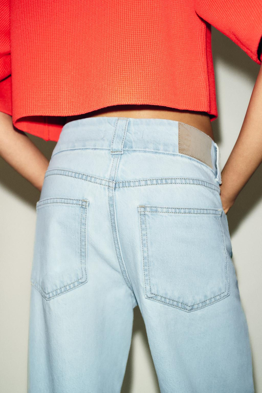 Z1975 WIDE WAIST HIGH-WAIST STRAIGHT JEANS - Zara фото 8