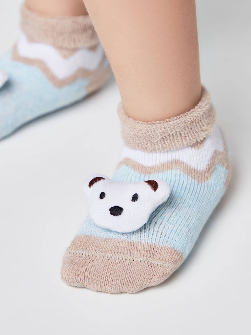 Цена за 2 пары. Носки Теплые Conte-kids Махровые носки SOF-TIKI с мордашками Мишка