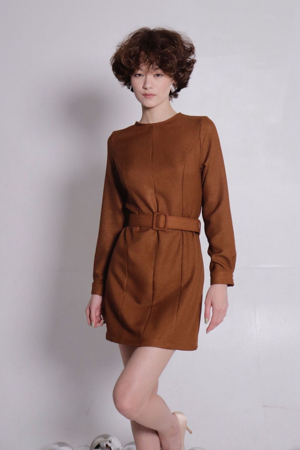 11388 Мини-платье светло-коричневое (остаток: 40, 42, 44, 46) - Martichelli фото 12