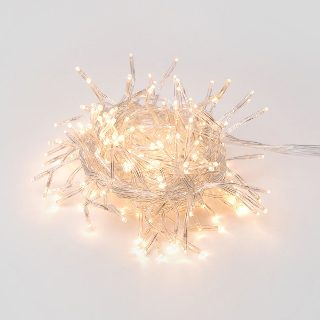 ULD-S0300-200/DTA WARM WHITE IP20 FIRECRACKER Гирлянда светодиодная с контроллером Фейерверк, 3м. 200 светодиодов. Теплый белый свет. Провод прозрачный. ТМ Uniel - Volpe фото 2