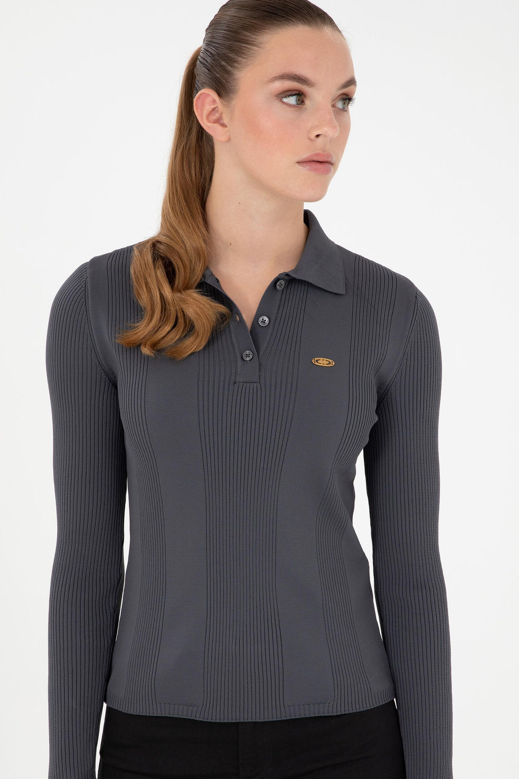 Женский свитер антрацитового цвета Неожиданная скидка в корзине - U.s. polo assn фото 3