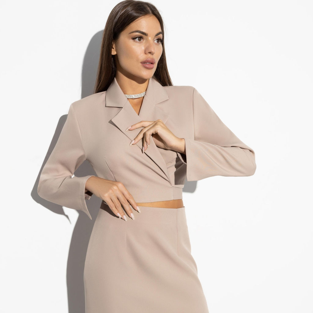 Жакет на запах Стильная сенсация (beige) - Charutti фото 10