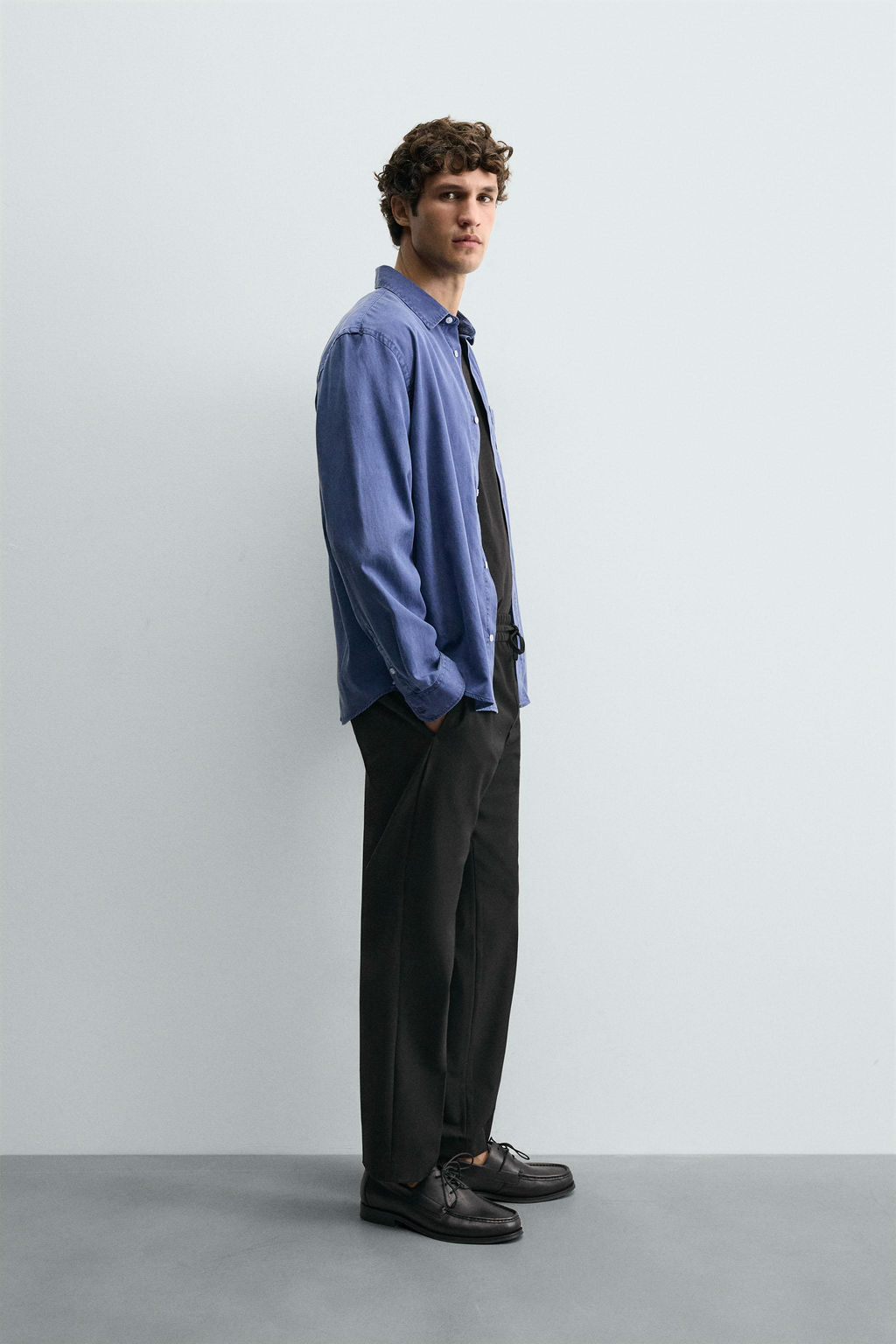 PANTAL?N CINTURA JOGGER CONFORT / Negro - Zara фото 5