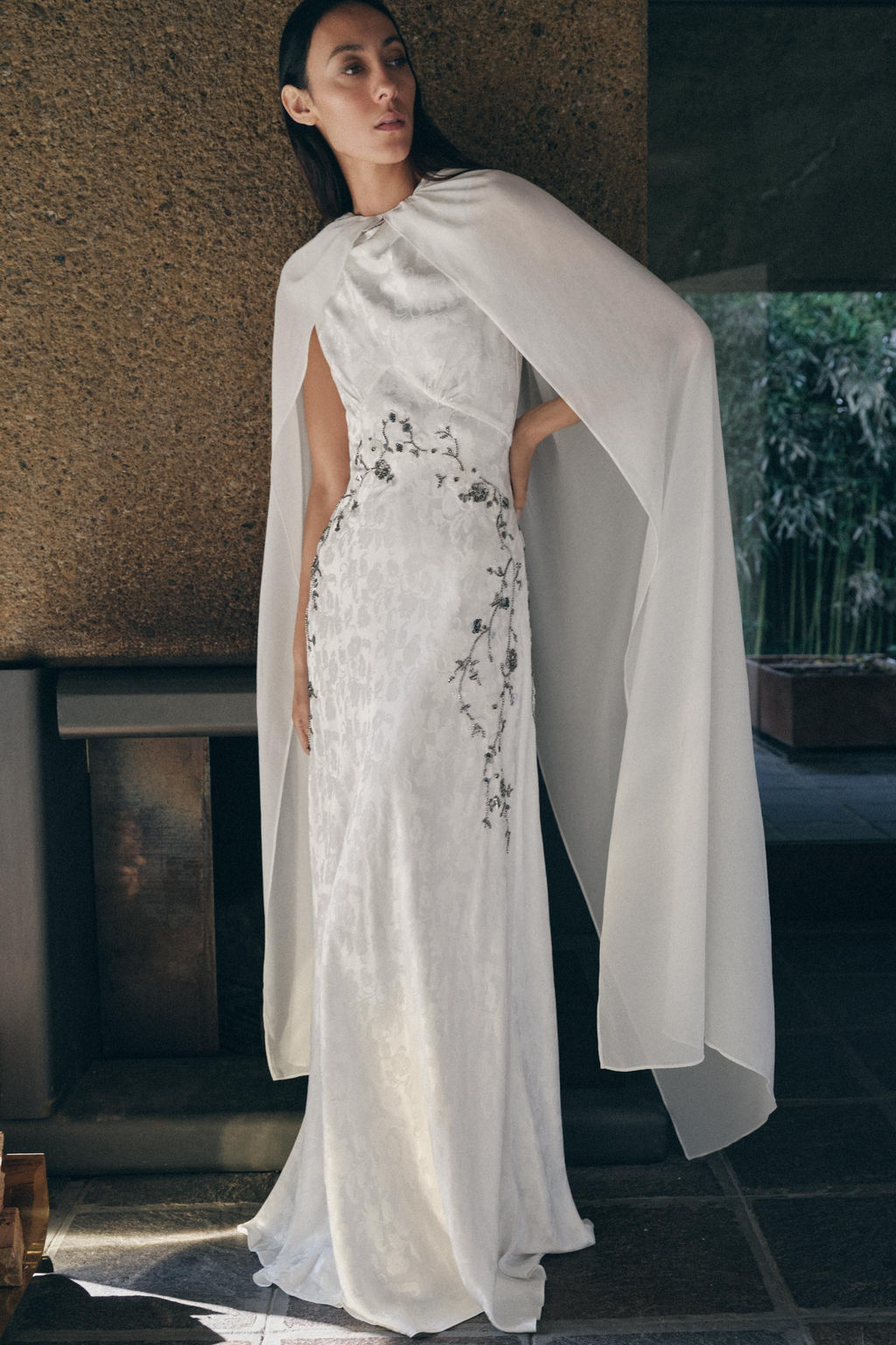 VESTIDO JACQUARD ABALORIOS LENTEJUELAS / crudo-blanco - Zara фото 5