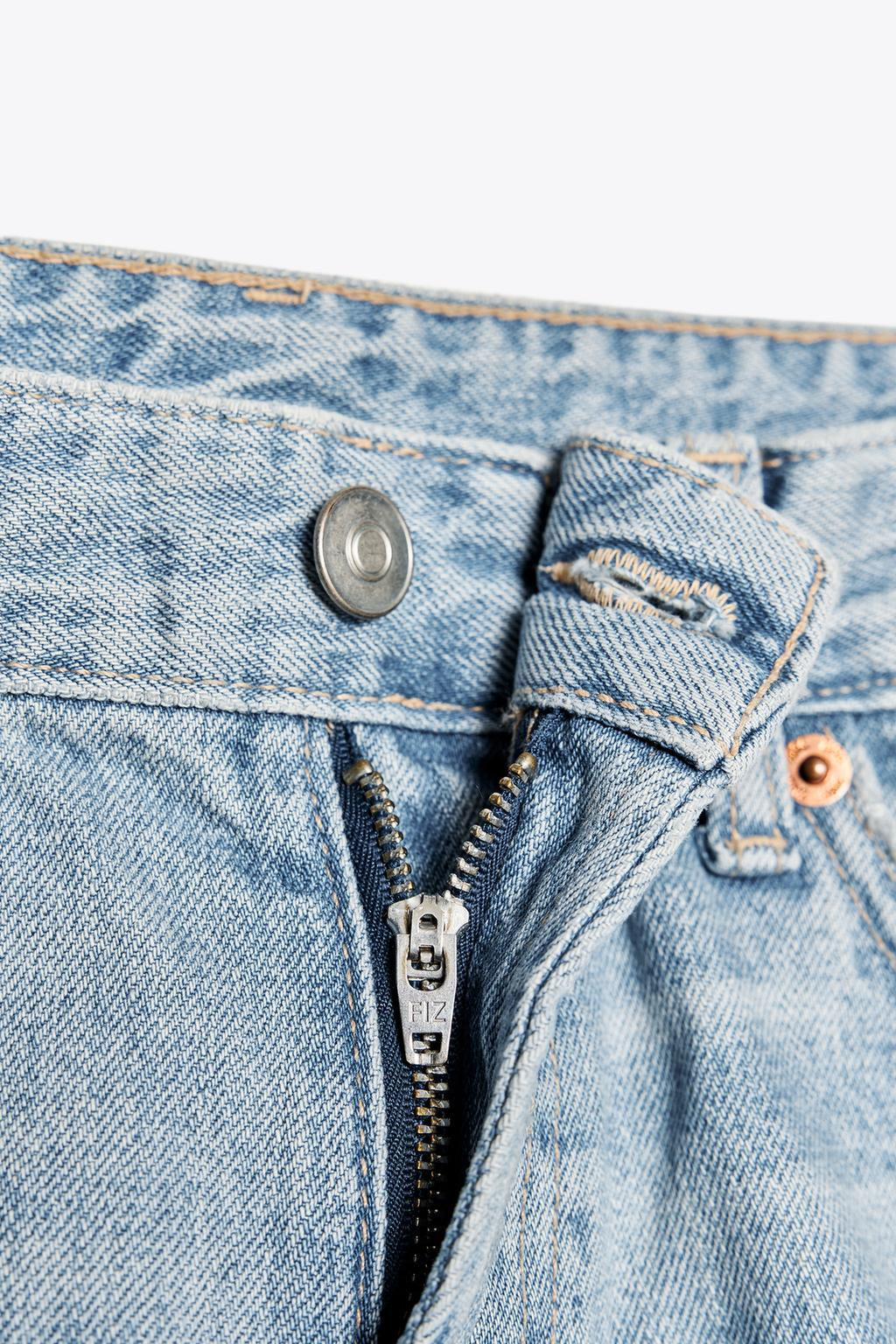 MID-WAIST RIPPED TRF DENIM BERMUDA SHORTS - Zara фото 13