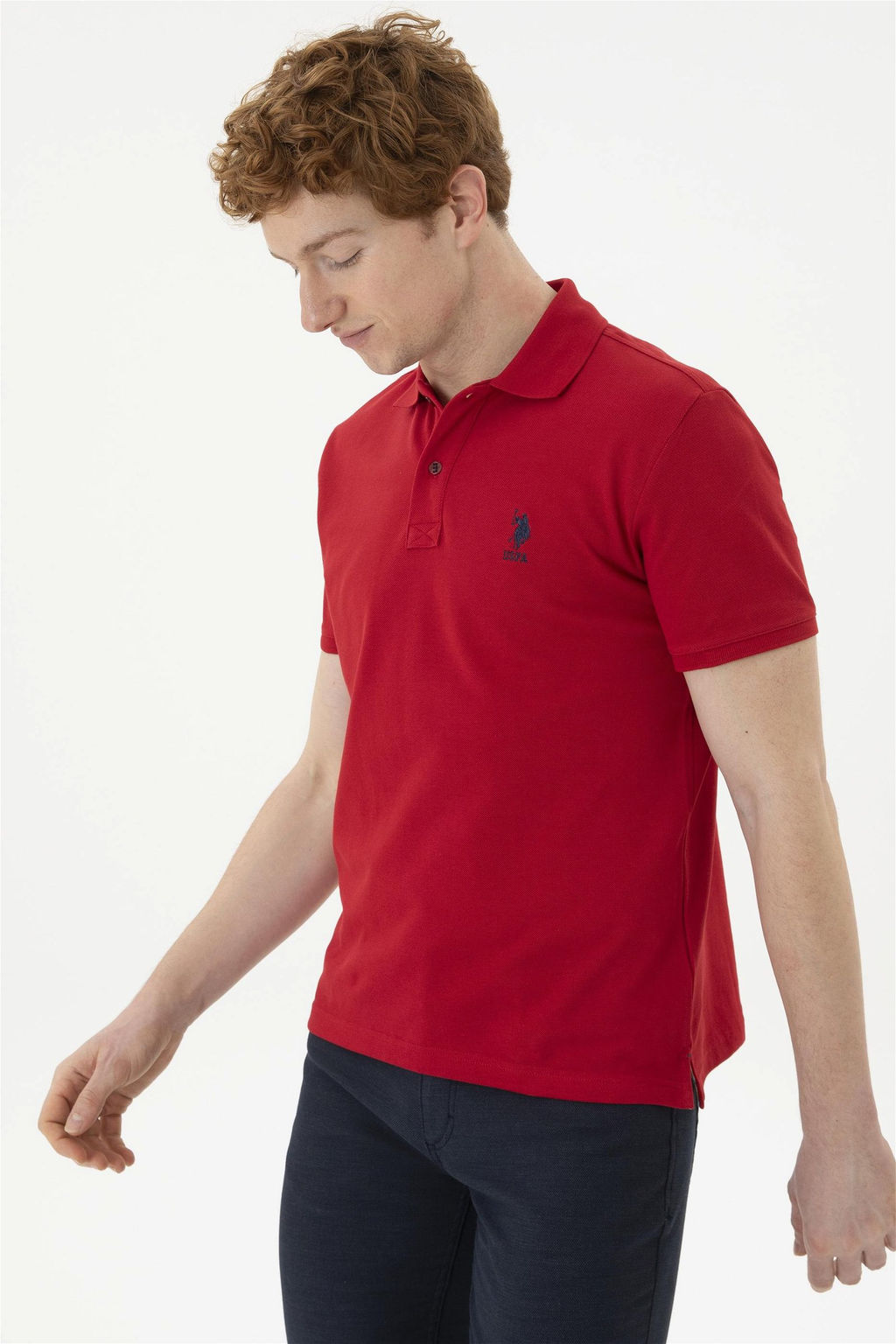 U. S. Polo Assn / Мужская красная базовая футболка - U.s. polo assn фото 3