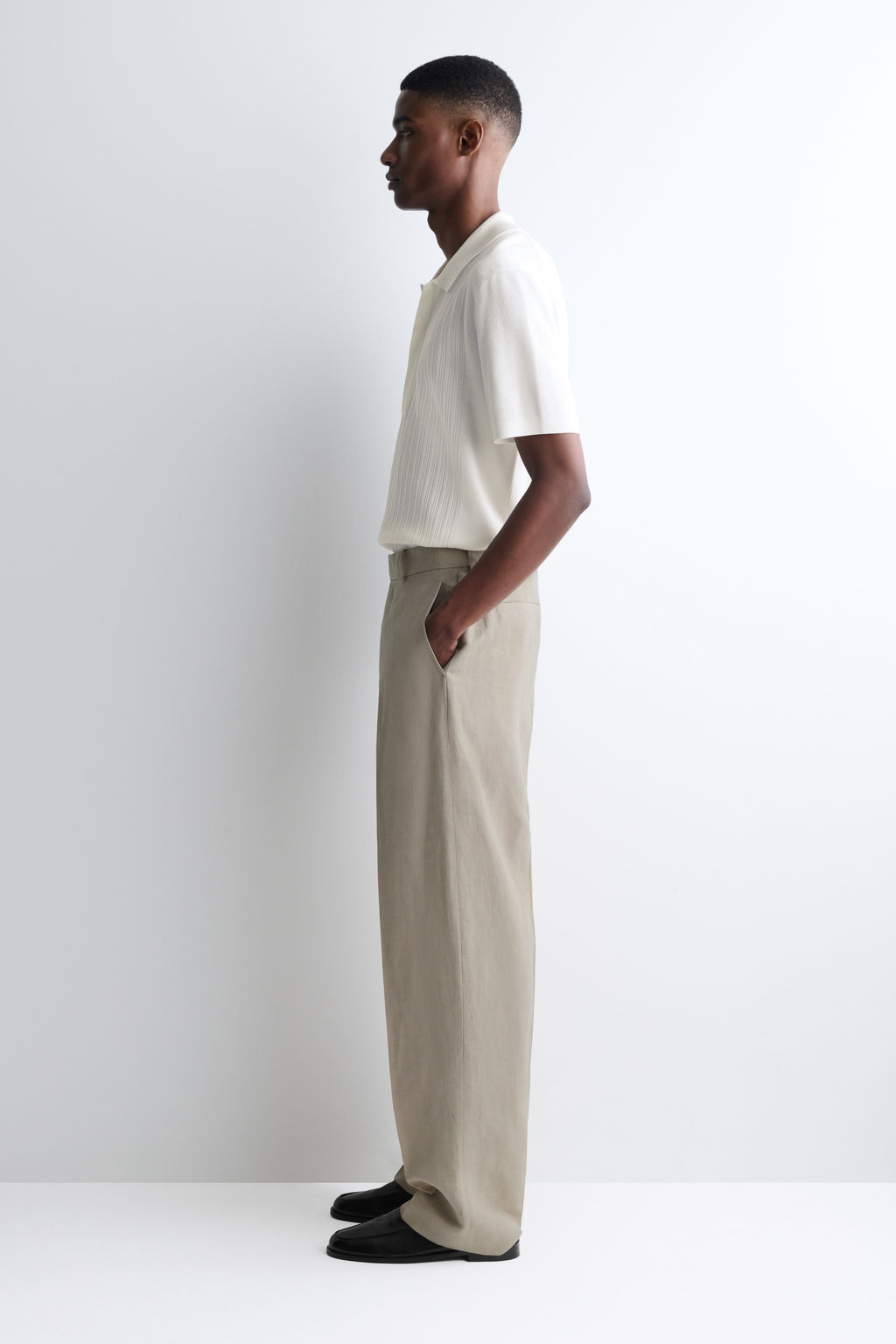 PANTAL?N DE LINO RELAXED FIT STRAIGHT LEG - H&m фото 4