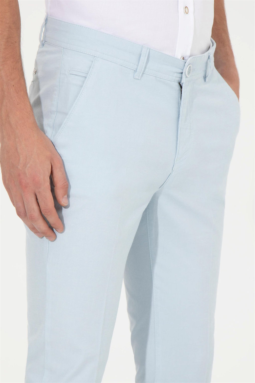 Мужские голубые брюки из плотной ткани - U.s. polo assn фото 6