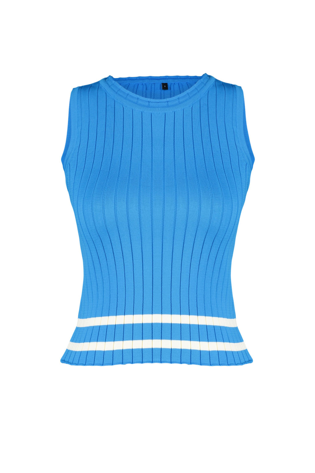 Mavi Basic Renk Bloklu Triko Triko Ince Bluz TWOSS23BZ00668 - Trendyolmilla фото 7