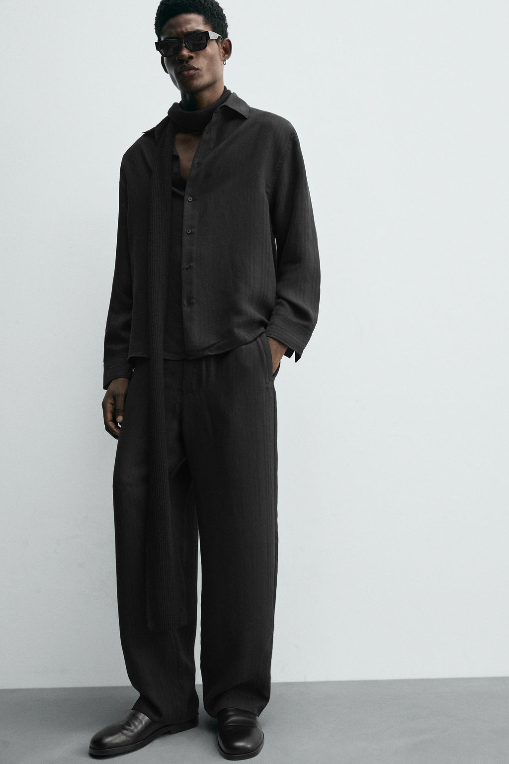 STRIPED JACQUARD TROUSERS - Zara фото 5