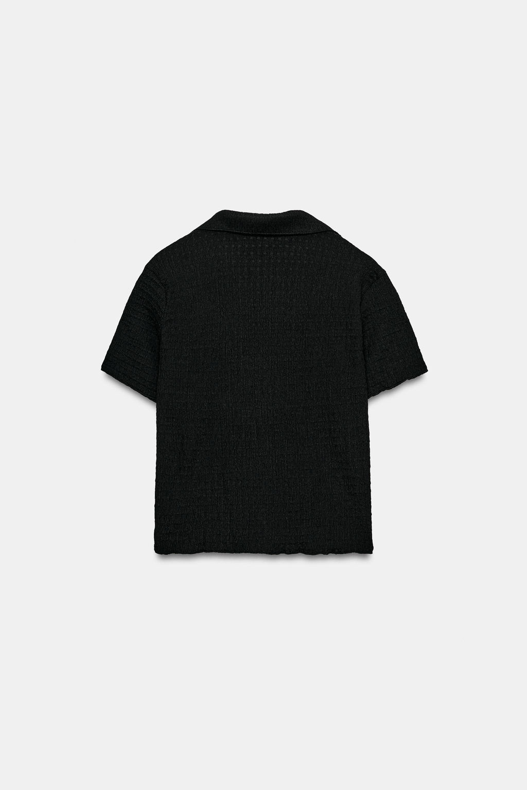 CHAQUETA CROP TEXTURA / Negro