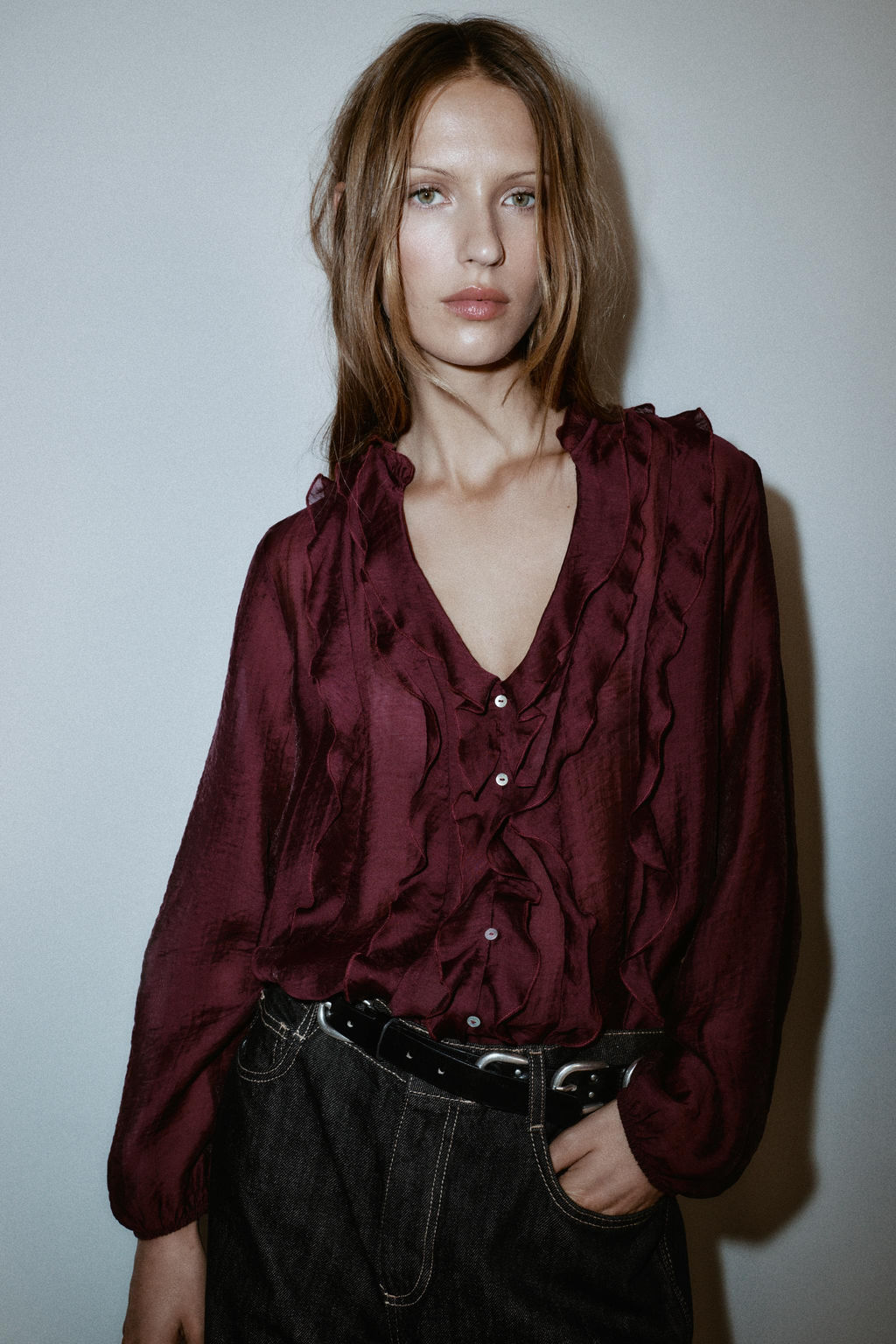 RUFFLED BLOUSE - Zara фото 2